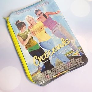 Crossroads | recycled denim graphic pouch